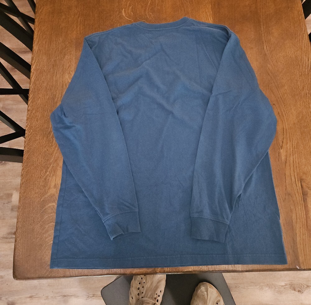 Carhartt Navy Blue Long-Sleeve Pocket Tee with Ashland Logo - Picture 2 of 3